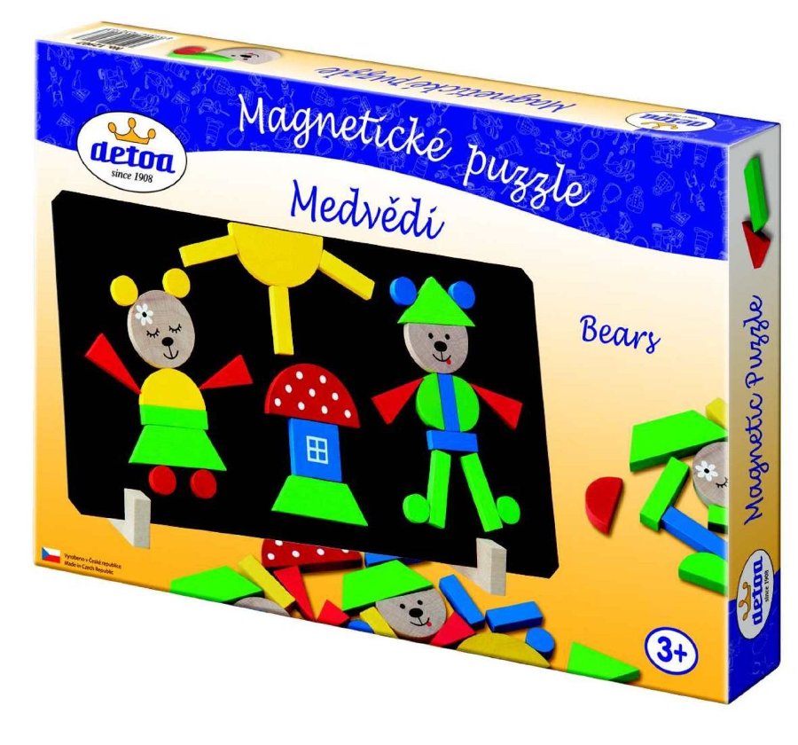 dřevěné magnetické puzzle Detoa