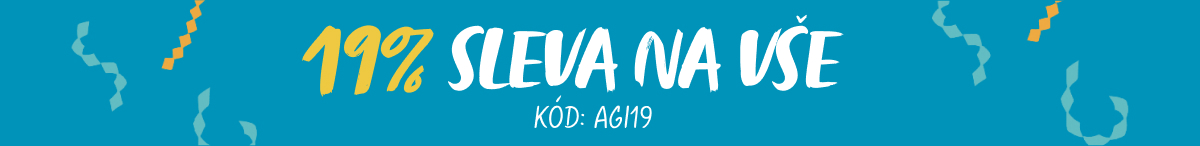 19 let s Agátkou = 19 % sleva na vše s kódem AGI19
